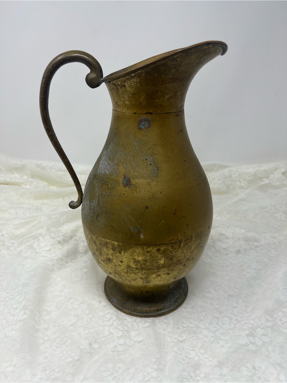 Vintage Brass Pitcher Jug - Gold Tone